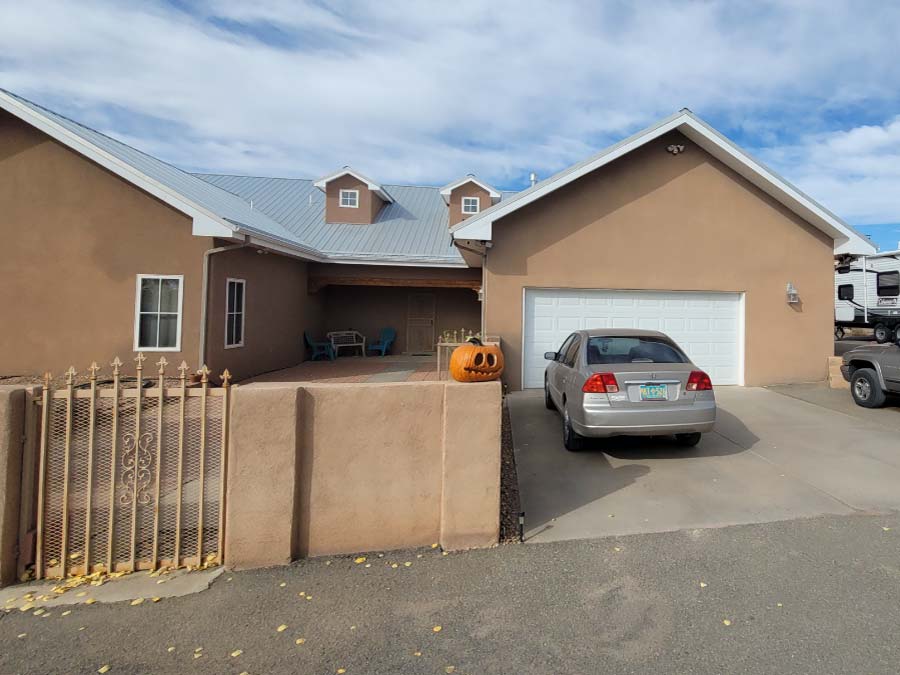 stucco repair finished in a residential house